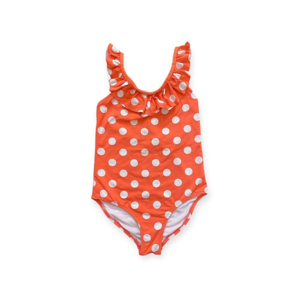 Zara Coral Polka Dot Swimsuit · 4-5